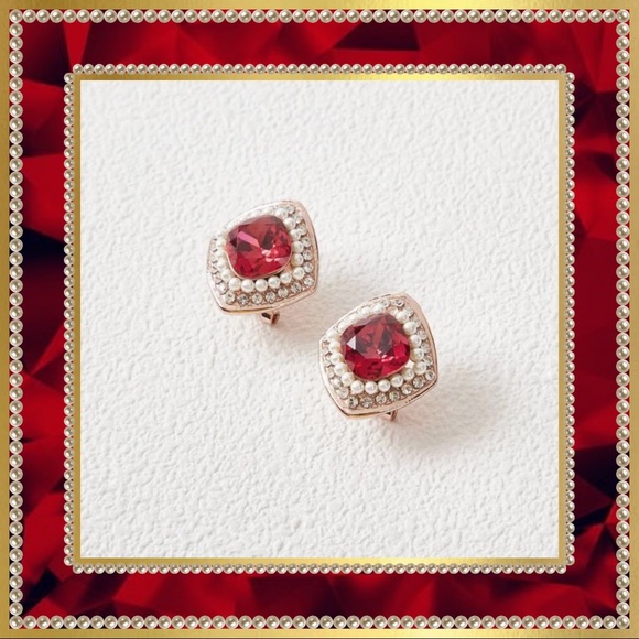 Jewelry - 14K Rose Gold Plated Gemstone Earrings